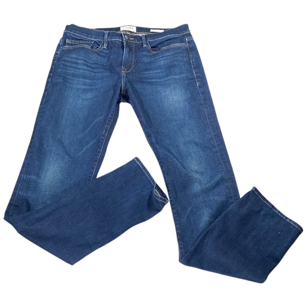 Frame Jeans Mens 32 Blue Comfort Denim L'Homme Slim Straight Classic Everyday